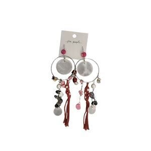 Free People large hoop drop earrings